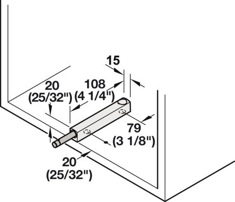 Häfele Vidalı muhafaza serbest basma mandalı ⌀ 10 x 90 108 mm 20 mm Beyaz 372.91.703