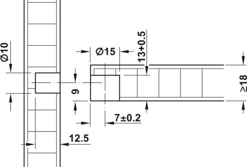 Häfele Ixconnect Tab 15 T - Bağlantı elemanı 15 mm Nikel kaplama 263.87.600