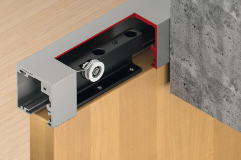Kayar kapı bağlantı parçası, Hafele Slido D-Line12 80E