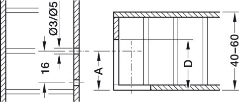 Häfele Tab 20 HC Bağlantı gövdesi panel kalınlığı 40–60 20 mm Nikel kaplama 263.95.735
