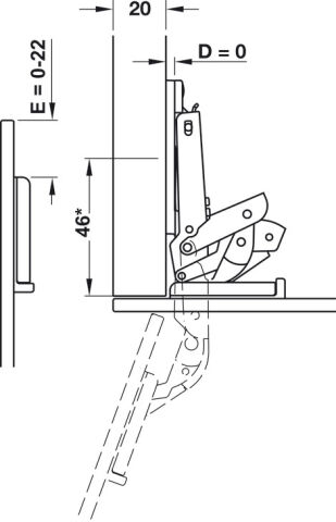 Hafele M510 Menteşe taban plakası (329.26.625)