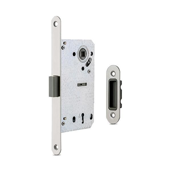 Hafele H50.06 Mıknatıslı Kapı Kilidi Oda Tipi Mat Nikel 50/18mm