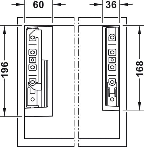 Häfele FREE FLAP 1.7 E Kalkar Kapak Makası Makas Gövdesi 200–450 mm ≤14,7 kg Mat Nikel 1 372.91.803