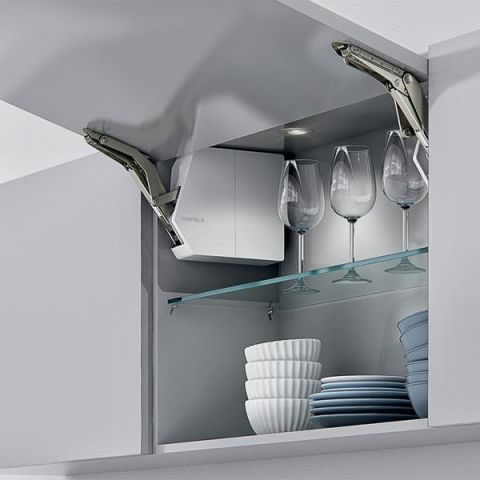 Hafele FREE FLAP 1.7 E Kalkar Kapak Makas Seti C Gri