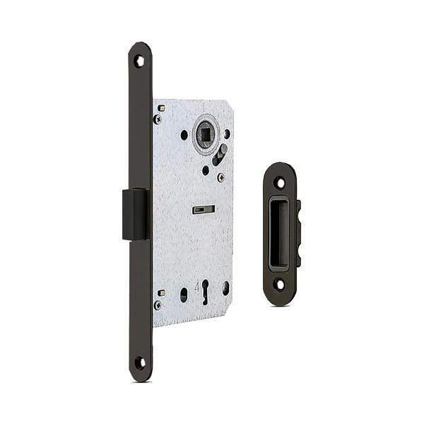 Hafele H50.06 Mıknatıslı Kapı Kilidi Oda Tipi Mat Siyah 50/18mm