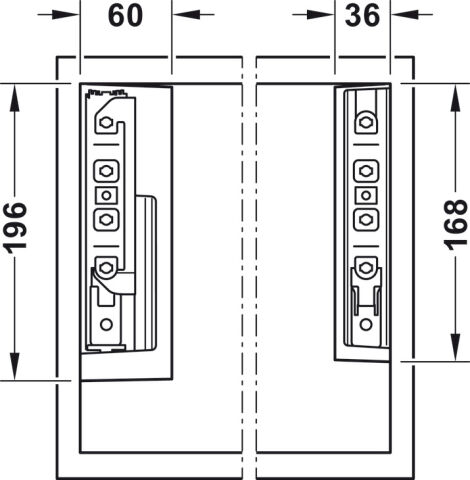 Häfele FREE FLAP 1.7 E Kalkar Kapak Makası Makas Gövdesi C 200–450 mm ≤14,7 kg Beyaz 24 V 372.91.913