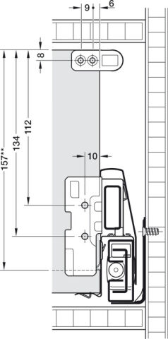 Häfele Matrix Box P Plus Yan Korkuluk Seti yuvarlak Antrasit 553.59.405
