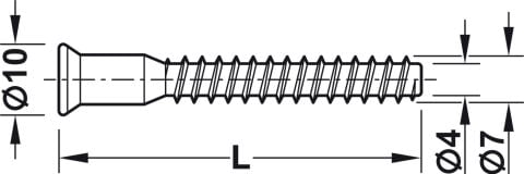 Häfele Tek parça bağlantı elemanı Confirmat havşa 7x50 mm 7 mm 264.42.190