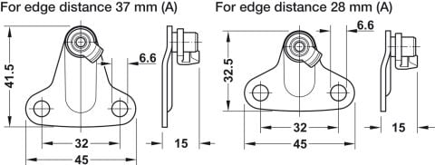 Häfele Free Duo standard Kalkar Kanat/Kalkar Kapak tam 200–500 mm ≤9 kg Siyah 373.66.212