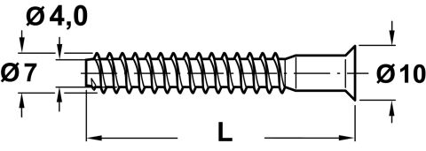 Häfele CONFIRMAT - Kabin Vidası 5 mm 264.43.199