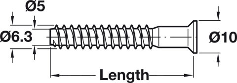 Häfele CONFIRMAT - Kabin Vidası 7x70 mm 7 mm Çinko kaplama 264.43.291