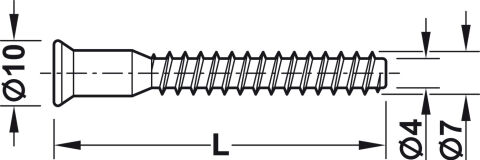 Häfele CONFIRMAT - Kabin Vidası 7x70 mm 7 mm Çinko kaplama 264.43.291