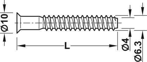 Häfele CONFIRMAT - Kabin Vidası 7x70 mm 7 mm Çinko kaplama 264.43.291