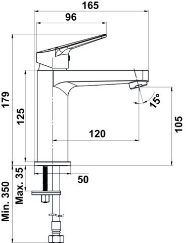 Häfele VOG - Lavabo Bataryası Krom renkli Parlak 589.81.001