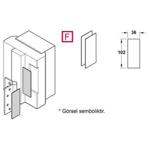 Hafele Yangın Koruma Levhası CDH80C İçin 1mm