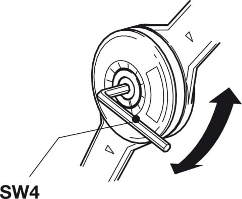Häfele Free Duo standard Kalkar kanat/kalkar kapak ayrı 200–500 mm ≤9 kg Beyaz 373.66.250