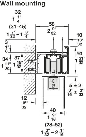 Hafele Slido D-Li11 160I set RT b.s.so.se.cl. - 941.62.021