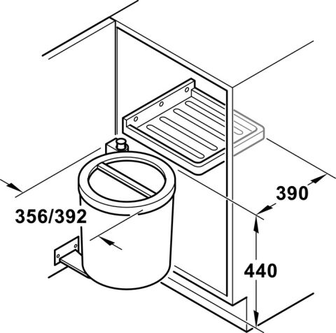 Çöp Kutuları, Hafele, 25 litre - 501.93.404