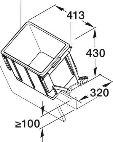 Hafele Çöp Kutuları, 30 litre - 502.05.706