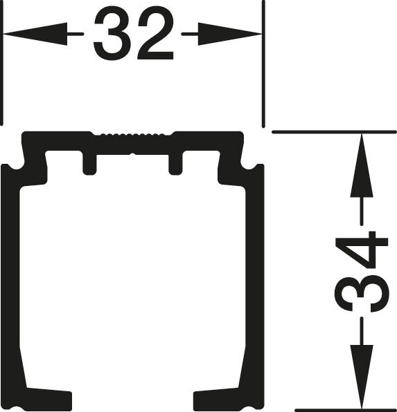 Hafele Tekli Taşıyıcı Ray, Önceden Delinmiş, G x Y: 32 X