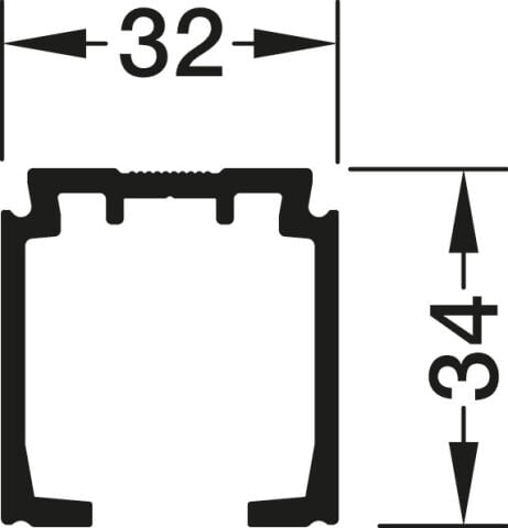 Hafele Tekli Taşıyıcı Ray, Önceden Delinmiş, G x Y: 32 X