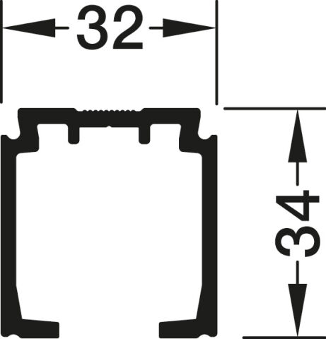 Hafele Tekli Taşıyıcı Ray, Önceden Delinmiş, G x Y: 32 X