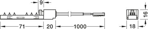 Enerji besleyici, Hafele OneCable, 24 V - 833.68.353