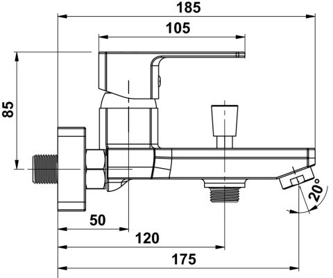 Häfele SOLAR - Banyo Bataryası Siyah Mat 589.81.057