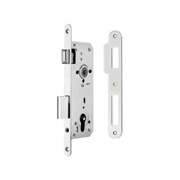 Hafele H40.01 Gömme Kapı Kilidi Barelli Tip Mat Nikel 40/18mm