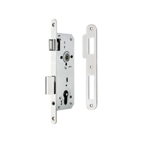 Hafele H40.01 Gömme Kapı Kilidi Barelli Tip Mat Nikel 40/18mm