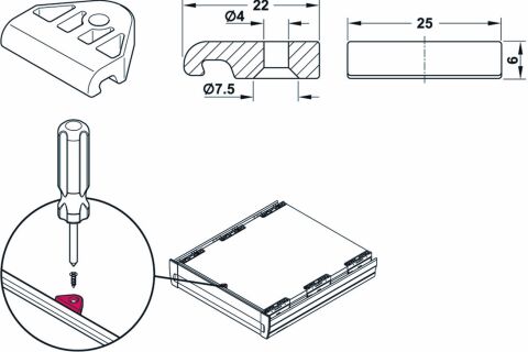 Çift Yanaklı Çekmece Sistemi, Hafele MATRIX BOX P, Ön