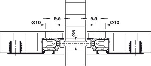 Häfele Dişli kovan M4 iç dişli çelik - 5 mm 18 mm Çinko kaplama 267.00.912