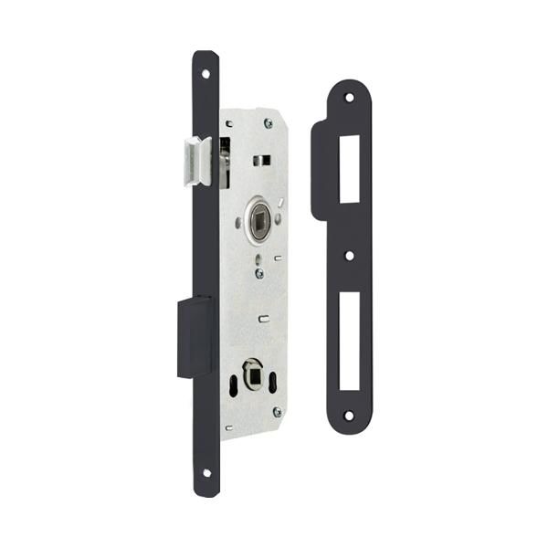 Hafele H40.01 Gömme Kapı Kilidi WC Tipi Mat Siyah 40/18mm