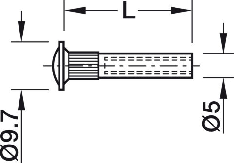 Häfele Dişli kovan M4 dişli frezelenmiş PZ2 yıldız 5 mm 27 mm Nikel kaplama 267.01.715