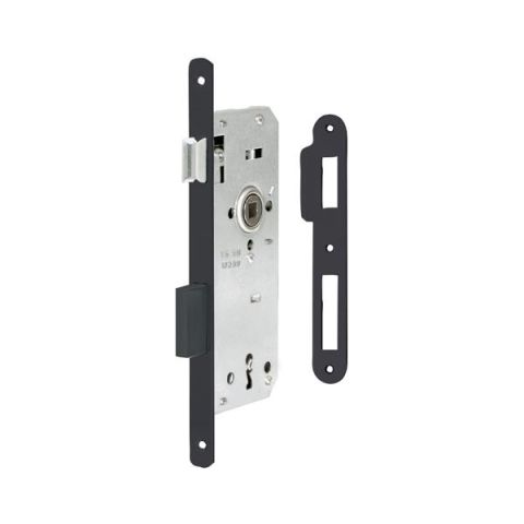 Hafele H40.01 Gömme Kapı Kilidi Oda Tipi Mat Siyah 40/18mm