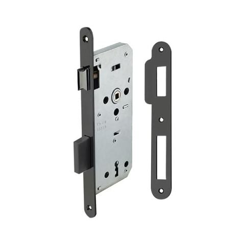 Hafele H45.01 Gömme Kapı Kilidi Oda Tipi Mat Siyah 45/18mm