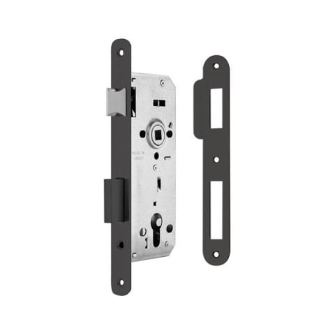 Hafele H45.01 Gömme Kapı Kilidi Barelli Tip Mat Siyah 45/18mm