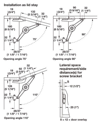 Häfele Free Duo standard Kalkar Kanat/Kalkar Kapak tam 200–500 mm ≤9 kg Nikel kaplama 373.66.612