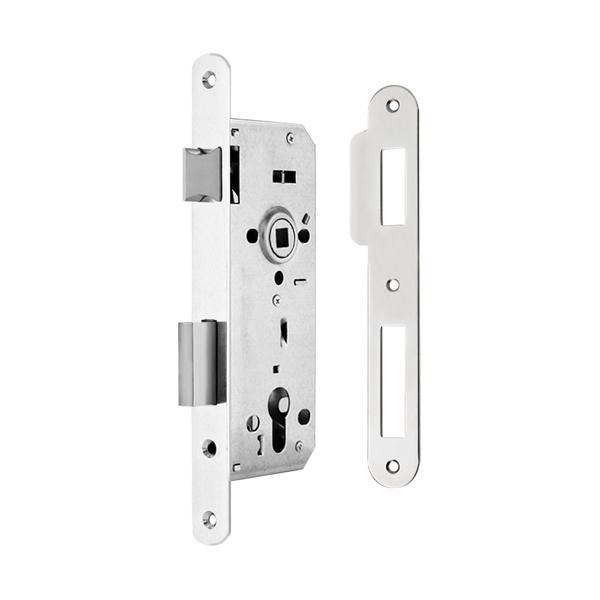 Hafele H45.01 Gömme Kapı Kilidi Barelli Tip Mat Nikel 45/18mm
