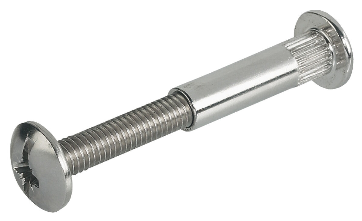 Häfele Bağlantı vidası M6 dişli PZ2 yıldız ve düz M6x30 mm Nikel kaplama 267.05.704