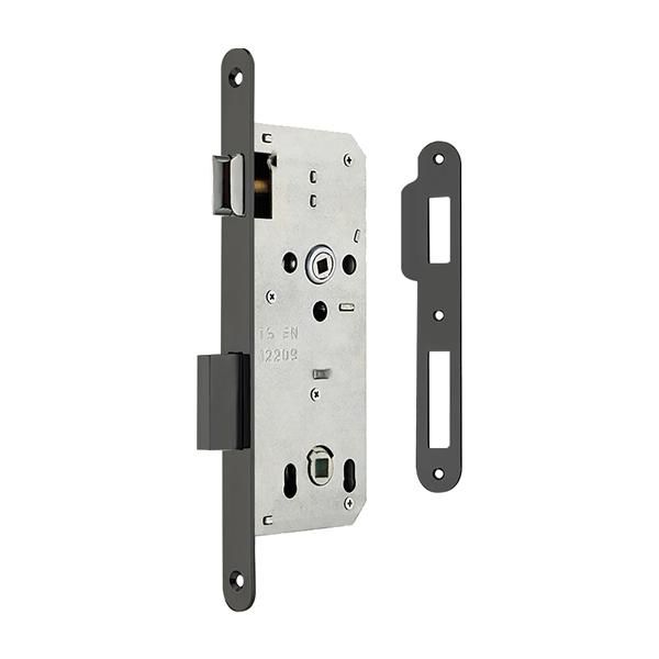 Hafele H45.01 Gömme Kapı Kilidi WC Tipi Mat Siyah 45/18mm