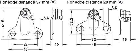 Häfele Free Duo standard Kalkar Kanat/Kalkar Kapak tam 200–500 mm ≤9 kg Nikel kaplama 373.66.621