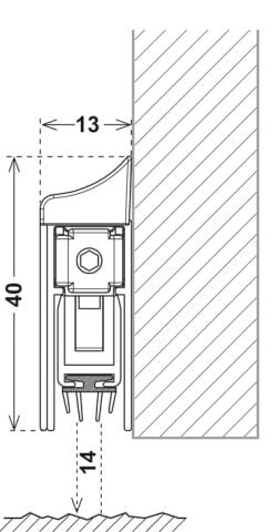 Kapı Altı Giyotin, Hafele ZONE SURFACE - 950.42.052