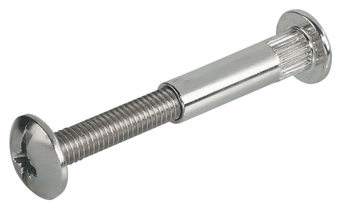 Häfele Bağlantı vidası M6 dişli PZ2 yıldız ve düz M6x40 mm Nikel kaplama 267.05.705