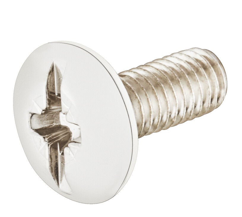 Häfele Dişli vida Düz başlı M6 çelik - M6x20 mm Nikel kaplama 267.05.723