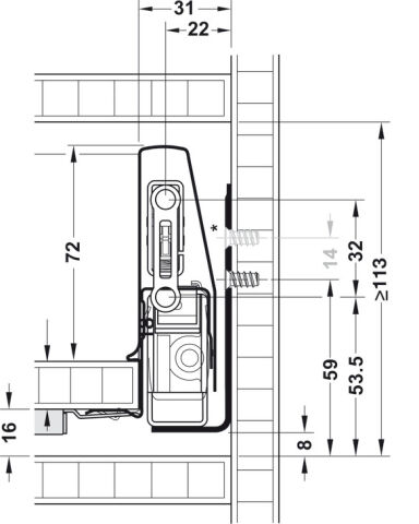 Häfele Matrix Box P Çekmece Seti 50 kg 513.56.534
