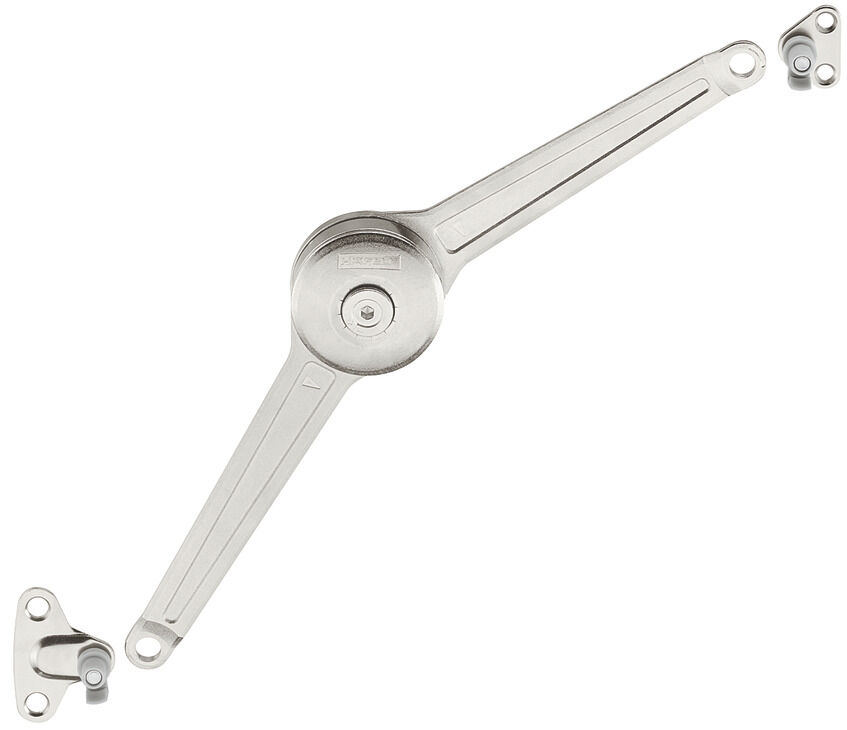 Häfele Free Duo forte Kalkar kapak/kalkar kapak tam set 250–700 mm ≤12 kg Nikel kaplama 373.66.641