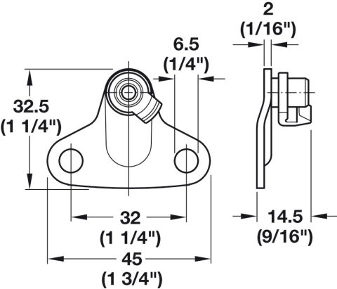 Häfele Montaj Braketi Duo standard/forte kalkar kapak Nikel kaplama 373.66.693