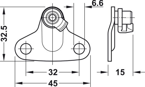 Häfele Montaj Braketi Duo standard/forte kalkar kapak Nikel kaplama 373.66.693