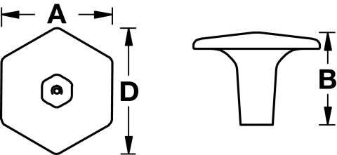 Düğme Kulp, Hafele BLOOMSBURY, Zamak - 120.70.851